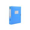 A4 File Box with Label Pocket Document Storage Case Foldable Project Adhesive Boxes Metal Ring Office Organizer