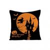 1pc Halloween Witch Ghost Bat Spider Web Decorative Pillowcase, Happy Halloween Linen Sofa Bed Cushion Cover Decoration