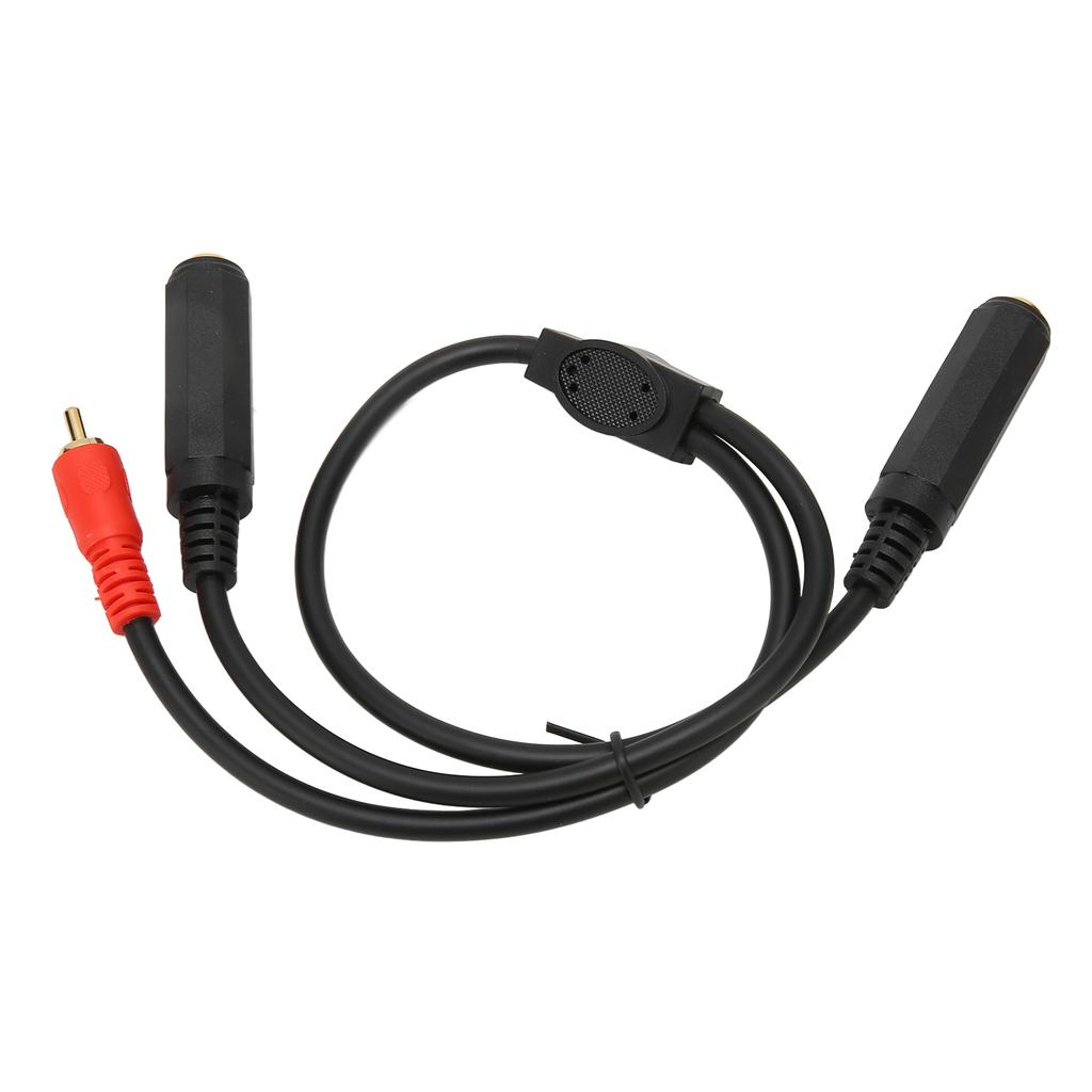6.35mm Female To 6.35mm Female and RCA Male Cable Gold Plated 6.35mm Female To RCA Stereo Splitter Y Cable 19.7in