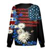 Women's Casual Fashion Long-Sleeve Stand-Up Collar Single-Button Independence Day Print Workwear Jacket