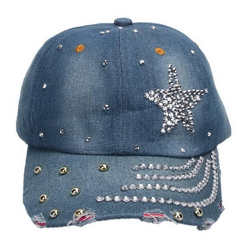 Crown Studded Rhinestone Baseball Cap