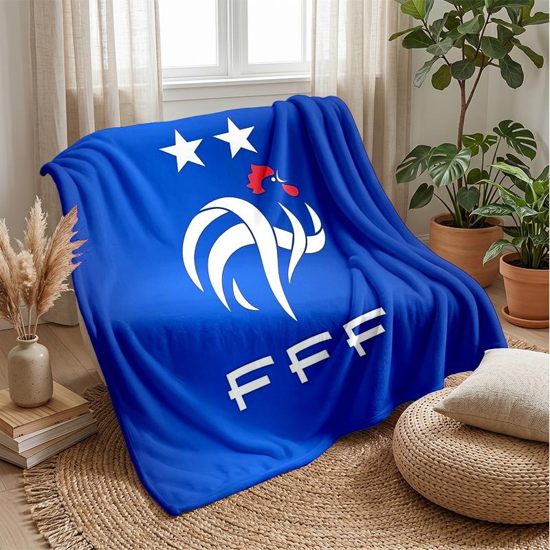 Frankreich Nationalmannschaft Thema Decke Weiche Flanelldecke Plüsch Überwurfdecke Gemütliche Sofa Bettdecke für Heimdekoration