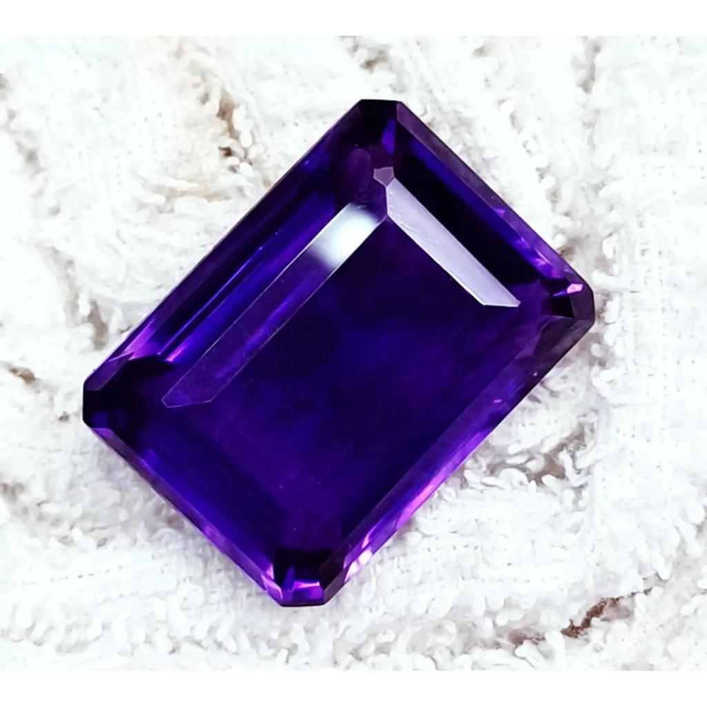 Natural Violet Amethyst For Making 90+ Ct Emerald Cut Beautiful Loose Gemstone