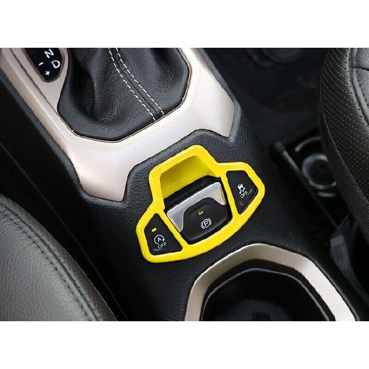 For Jeep Renegade 2015-2023 Solar Yellow Console Electronic Handbrake Cover Trim