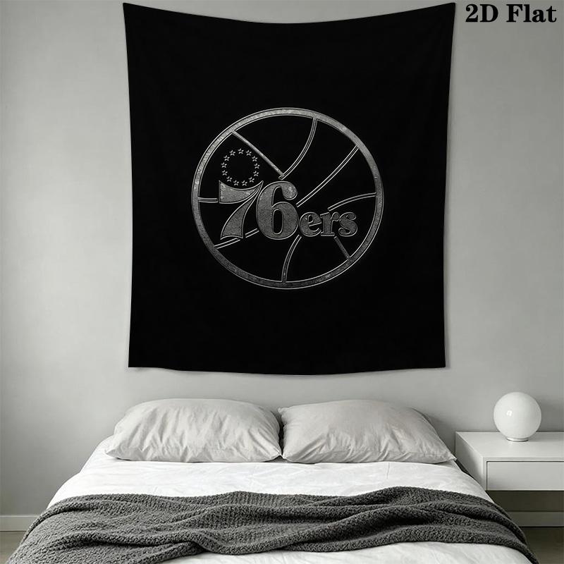 Sixers Basketball Team Logo Threepiece Set 1 Duvet Cover 2 Pillowcase Without Core Christmas Birthday Gift Bedding Set