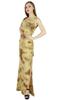 Bimba Women Long Rayon Maxi Dress Tie & Dye Brown Summer Wear Sleeveless