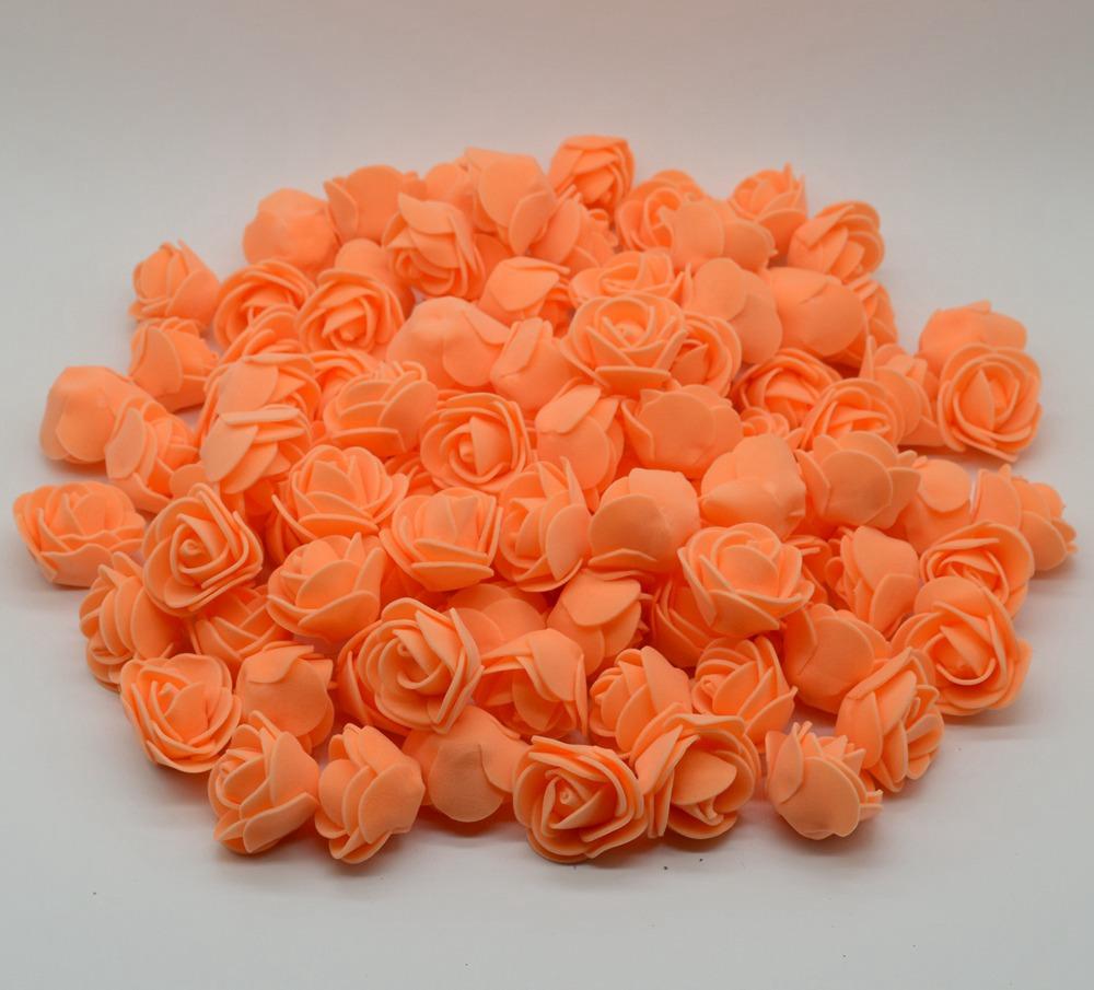 50/100/200 Pieces Teddy Bear of Roses 3cm Foam Wedding Decorative Christmas Decor for Home Diy Gifts Box Artificial Flowers