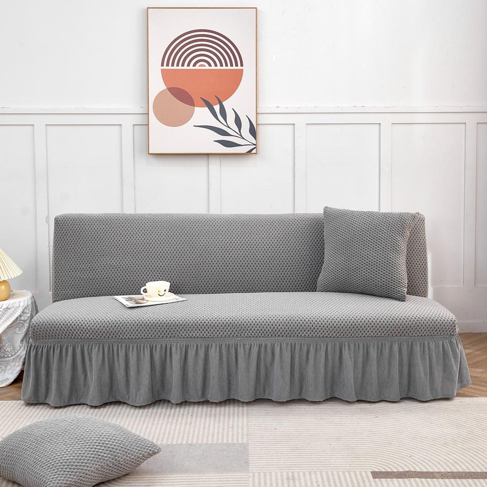 All-in-One Stretch Sofa Cover Armless Foldable Anti-Slip Universal Fit for Sofa Beds Home Decor Protector