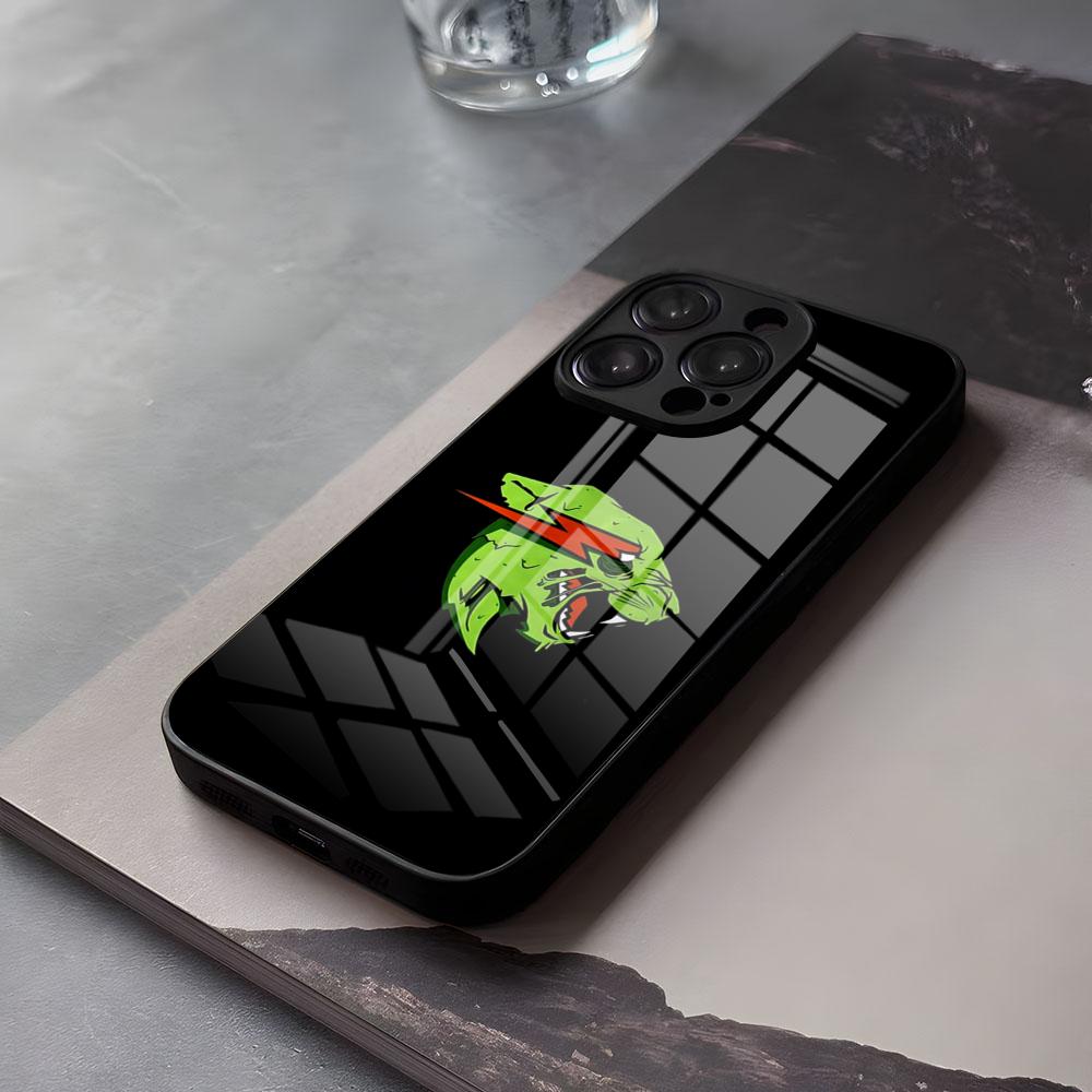M-Mr Beasts Obal na telefon Pro IPhone 17 Air 16 E Pro Max 15 14 13 Mini 12 Pro 11 Max Plus Černý skleněný kryt