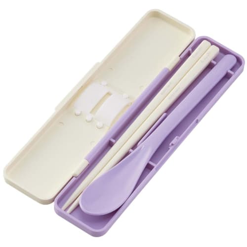 Skater Combi Set Chopsticks Spoon Set Sumikko Gurashi Rabbit Rice 18cm Antibacterial For Adults Made in Japan CCS3SAAG-A
