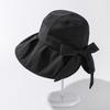 Summer Hat Women Sunhat Solid Color Folding Bucket Hat Outdoor Sunshade Beach Accessories Travel