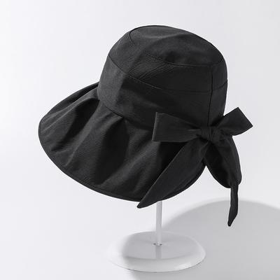 Summer Hat Women Sunhat Solid Color Folding Bucket Hat Outdoor Sunshade Beach Accessories Travel