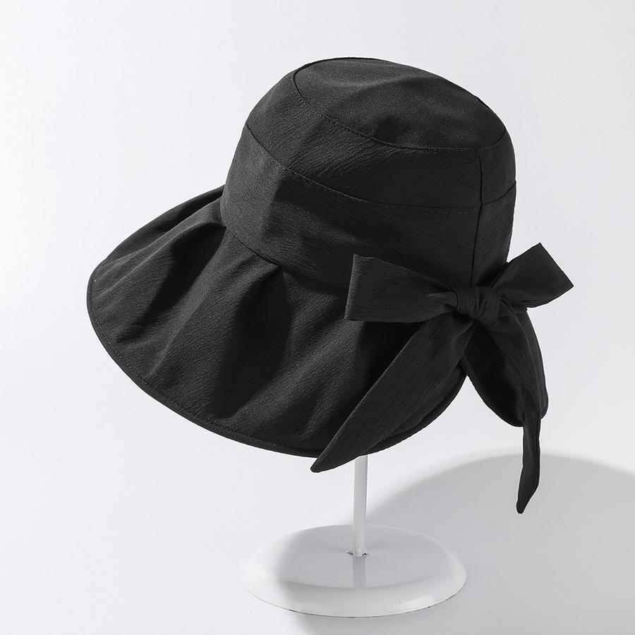 Summer Hat Women Sunhat Solid Color Folding Bucket Hat Outdoor Sunshade Beach Accessories Travel
