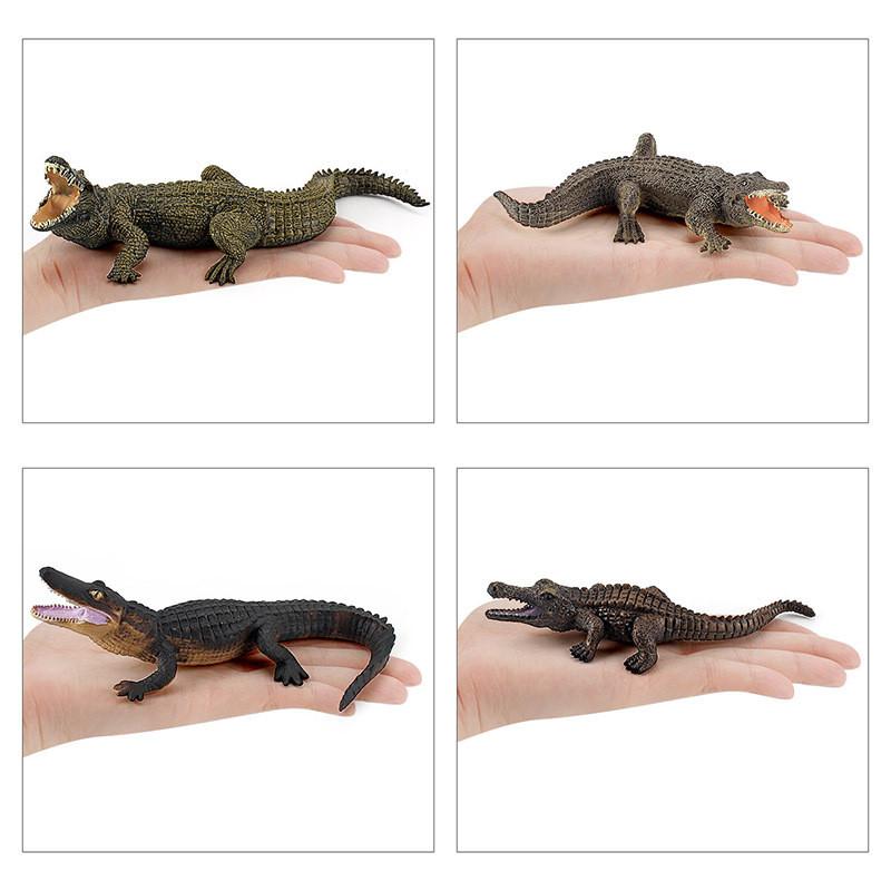 Realistisches PVC-Krokodilmodell mit statischen Tierfiguren für Bildungszwecke