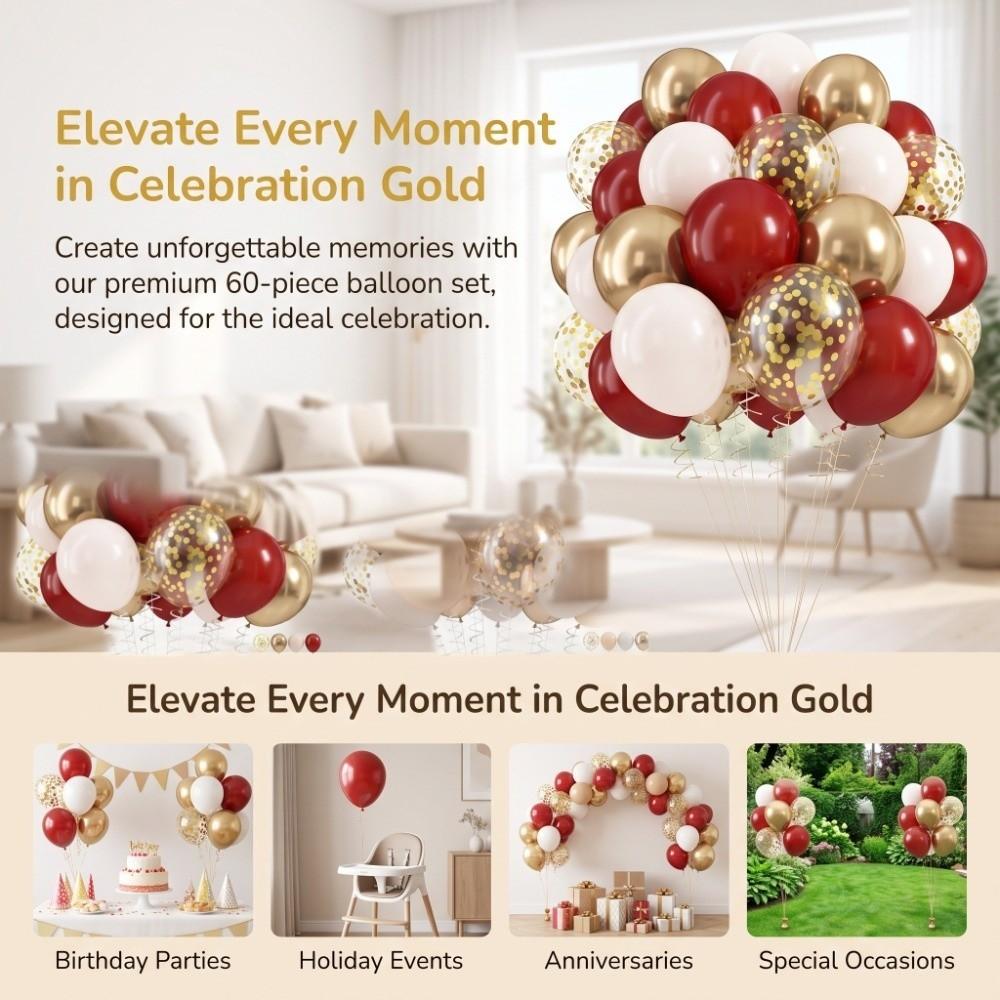 60Pcs Decorative Balloon Set 10 Inch Birthday Party Supplies Pastel Color Balloons Wedding Decor
