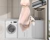 No-Drill Retractable Clothes Drying Rod for Curtain and Wardrobe Support - Nail-Free Bathroom or Shower Drying Rack.