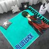 Blue Lock Room Mats Cheaper Anti-slip Modern Living Room Balcony Printed Household Carpets