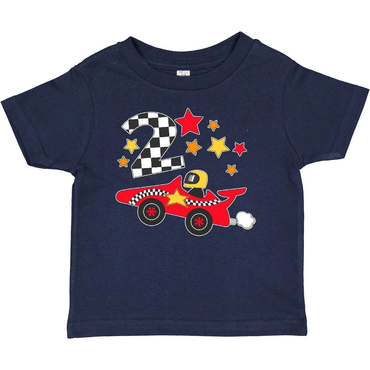 Inktastic Happy 2nd Birthday Red Racing Car Baby T-Shirt Birthdays Second Two 120