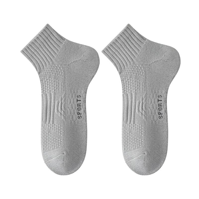 Men's Summer Thin Cotton Sports Anti Ball Mesh Eye Breathable Deodorant Wicking Socks