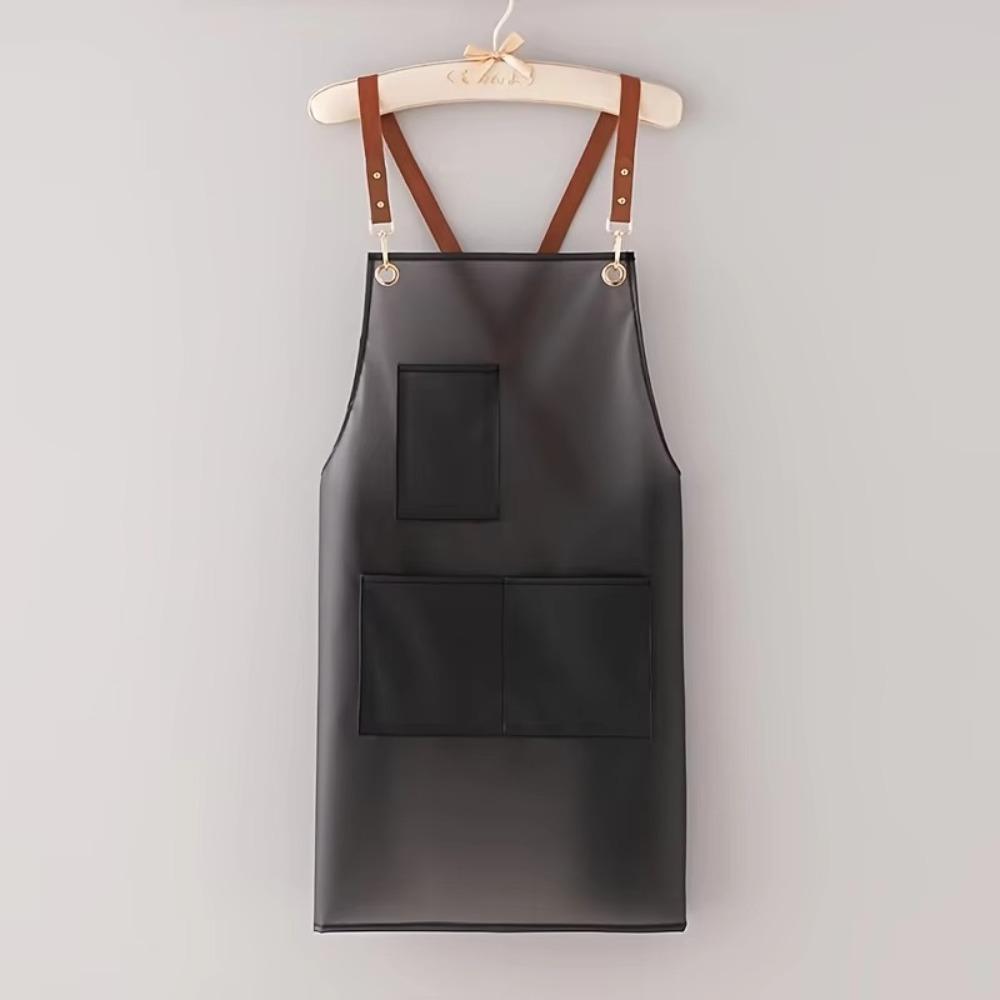 Waterproof Kitchen Apron Transparent Black Cleaning Aprons New Work Apron