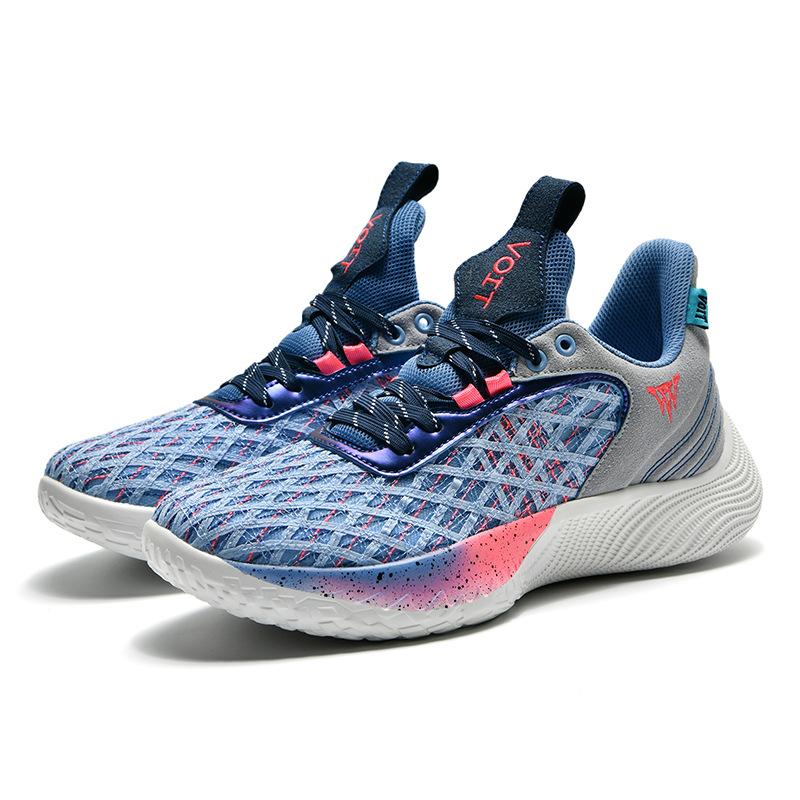 Мужская дышащая повседневная спортивная обувь уличная нескользящая обувь для бега модная баскетбольная обувь 38 синий 4980₽
