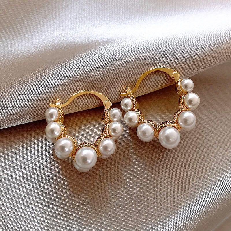 

Pearl Earrings for Women Special-Interest Design Fancy Accessible Luxury Stud Earrings 2025 New Arrival Best Selling Elegant Unique Beautiful Earrings Double-sided ring Pearl