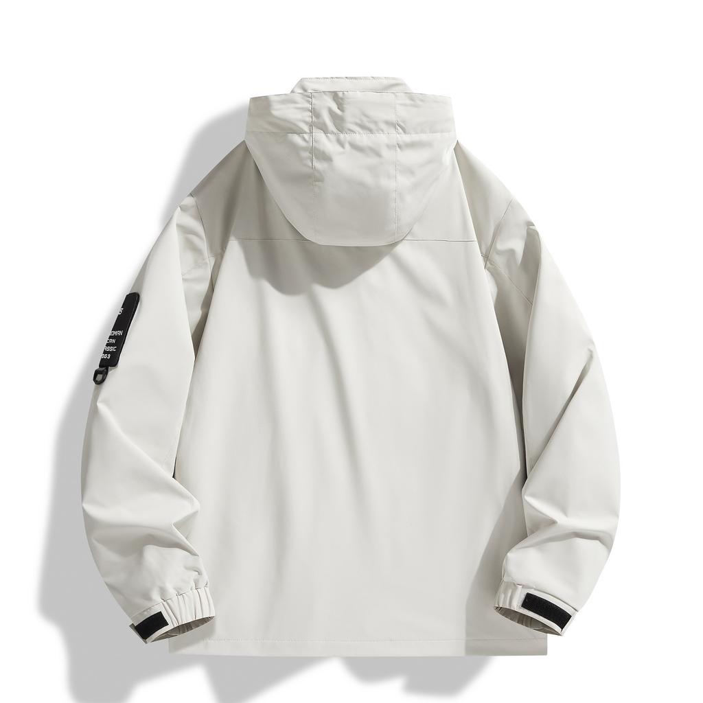 New Couple Hooded Waterproof Jacket In Spring Outdoor Leisure Jacket Street Shooting Men's Coat