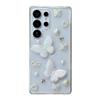 Small Fresh Style Glitter Phone Case for Samsung S25ultra Flower S24 Butterfly A36 Bow Tie Transparent A15