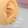 2PC Minimalist Stainless Steel Classic Round Gold Color Earring for Women Men Tiny Huggie Hoop Punk Rock Party Jewelry Gifts 20G