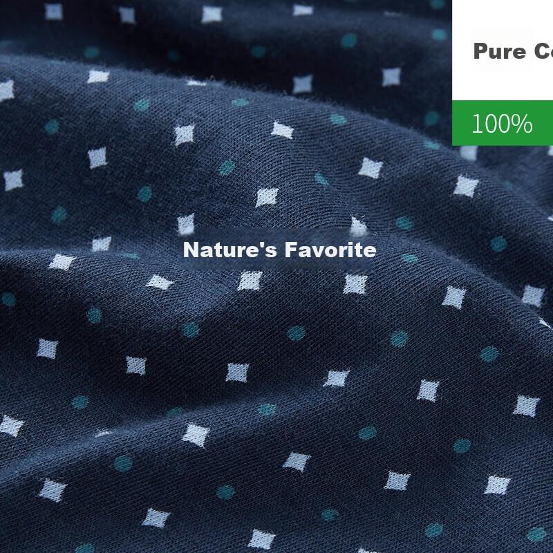THREEGUN [Pure Cotton Loose] Men's Underwear, Printed Boxer Briefs, Lightweight Breathable Shorts