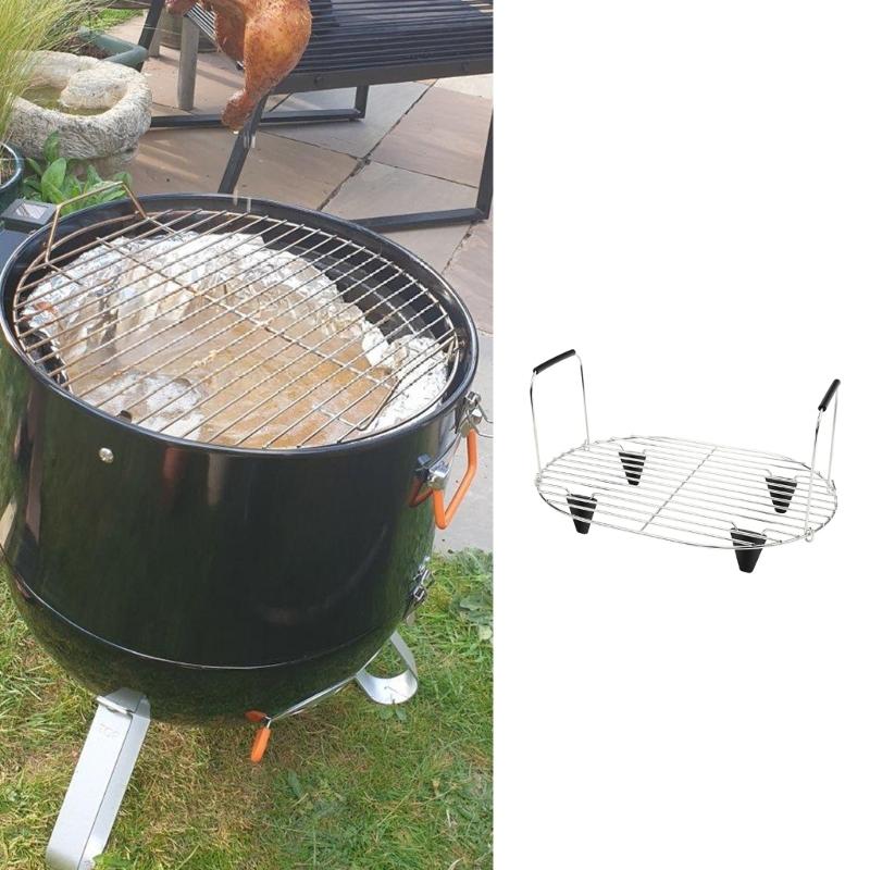 Adjustable Cooking Rack with Silicone Feet Slow Cooker Rack Stainless Steel Texture Suitable for 8.5 Quart Slow Cooker