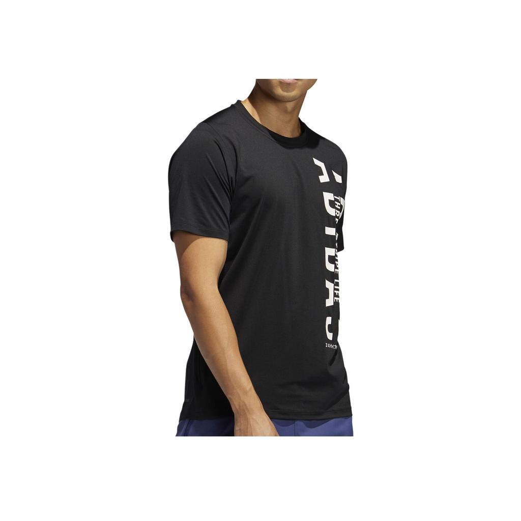 Adidas Casual Sports Crew Neck Short Sleeve T-Shirt Men Tops Black FL4444