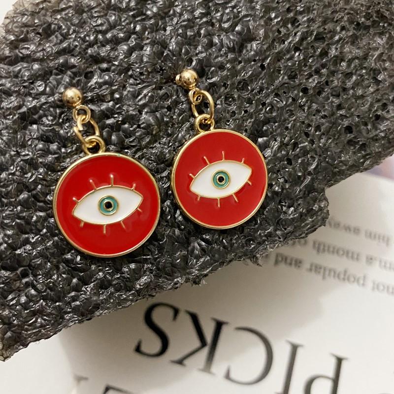 1PC Enamel Evil Eyes Pendant Necklace For Womens Zircon Big Turkish Eye Chains Choker Necklaces Clavicel Chains Lucky Zircon