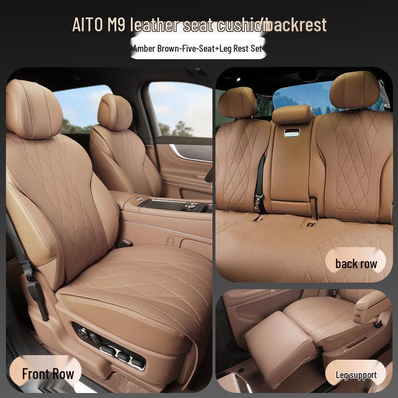 AITO M9 Nappa Leather Car Seat Cushion - Breathable, Ventilated, All-Season Cover