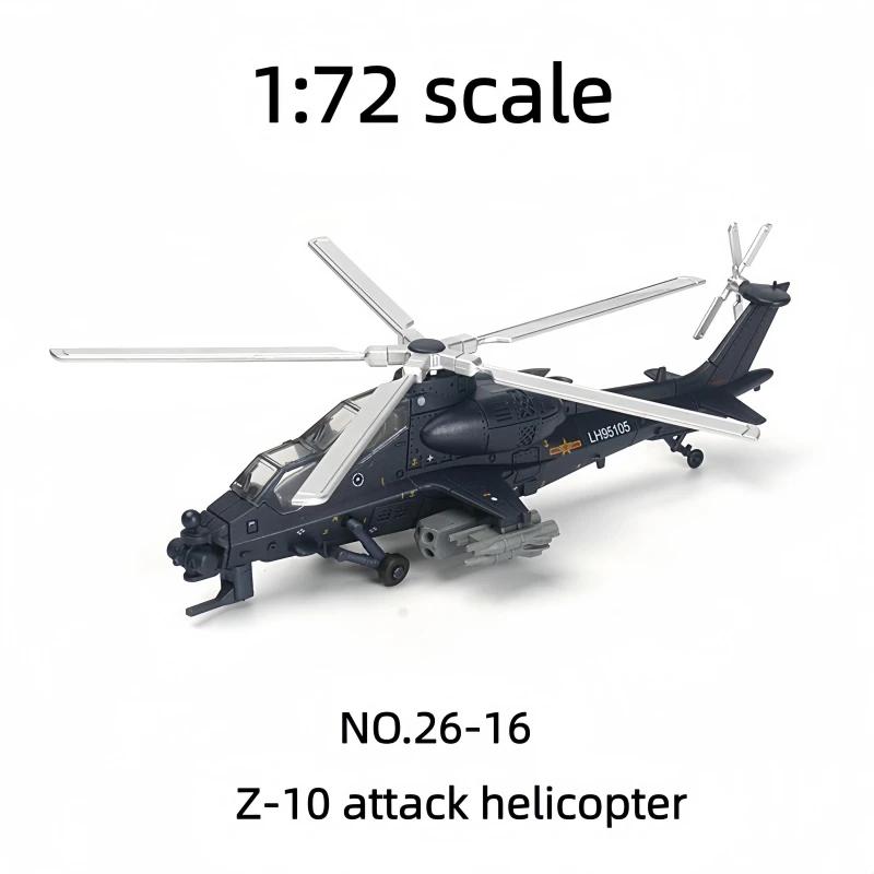 1/72 Creative Military Series AH-64/EC-665/Z-10 Helicopter Building Blocks Model Fiery Thunderbolt DIY Decor Toys For Xmas Gifts