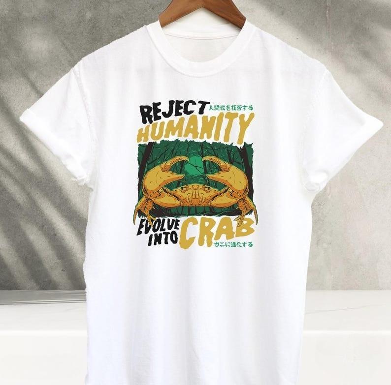 I Will Be Taking My Leave Crab Meme Tshirt Japanese Social Anxiety Graphic Tee Funny Introvert Oversized T Shirt For Unisex Unisex