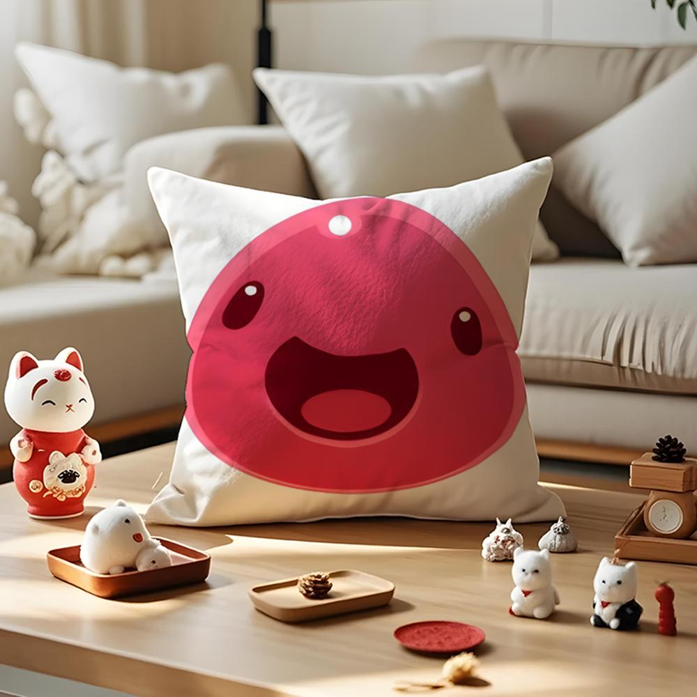 

SSlime RRancher CARTOON Pillow Case Antidustmite Pillowcase Invisible Zipper Silky Short Plush Sofa Cushion Cover 30X30cm