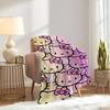 1pc Hello Kitty Gradient Background Pattern Blanket - Home Decoration Blanket for All Seasons, Soft and Comfortable, Machine Washable, Suita