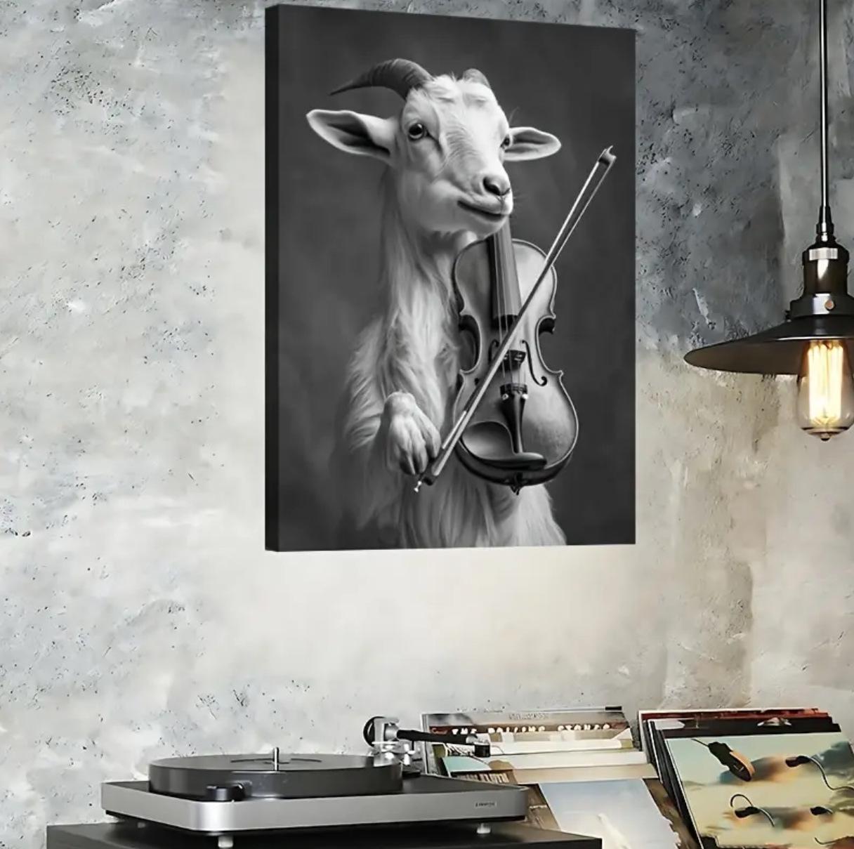 Черно-белый холст с изображением животного в кресте для спальни или гостиной 20x25