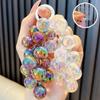 Transparent Bead String Keychain Detachable Acrylic Pendant Fashion Grape Pendant Keychain Gift