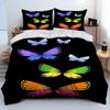 3D Butterfly Flower Bedding Set Women and Girls Down Duvet Cover Pillowcase 2/3pc King Queen Bed Cover Gift Home Textile