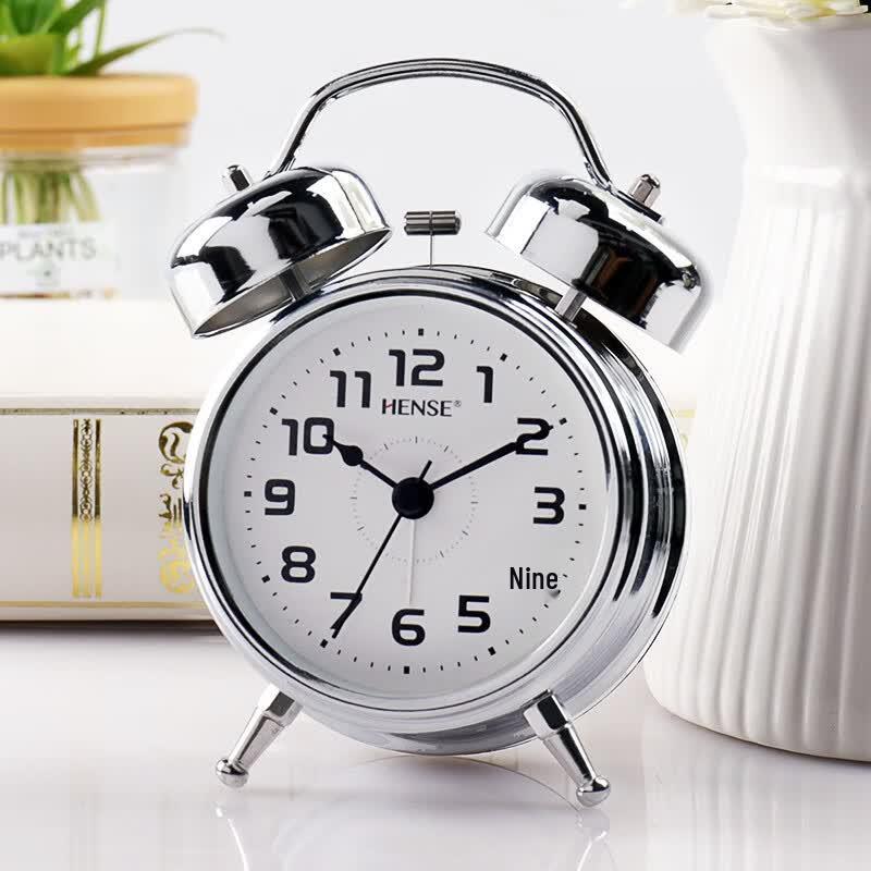 Hense HA70 Silent Analog Alarm Clock for Students