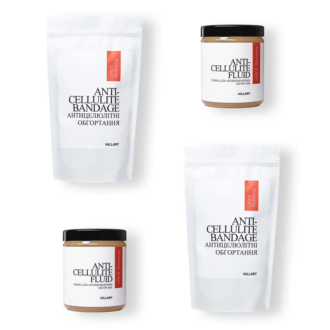 

Антицелюлітні ліпосомальні обгортання + рідина Anti-cellulite LPD S Slimming (12 процедур) Hillary