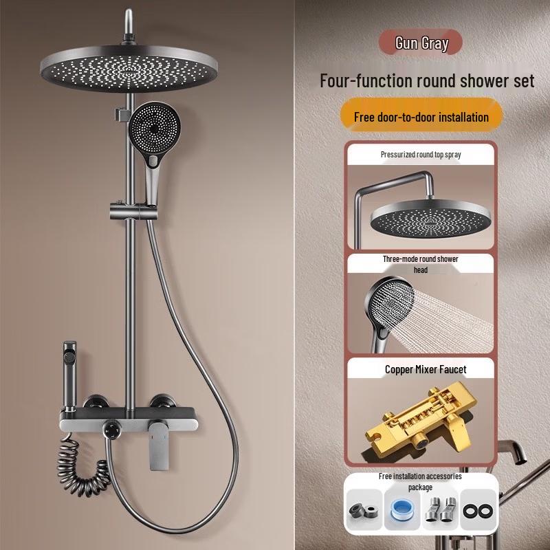 Yuanbinyannuo German Style Brass Shower System