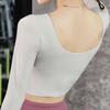 Women's Long Sleeve Yoga Top - Fashionable, Round Neck, Autumn Sportswear