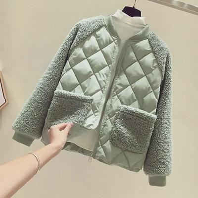 "2022 Korean Style Women's Winter Down Jacket - Large, Loose Fit, Thick Imitation Lambswool"