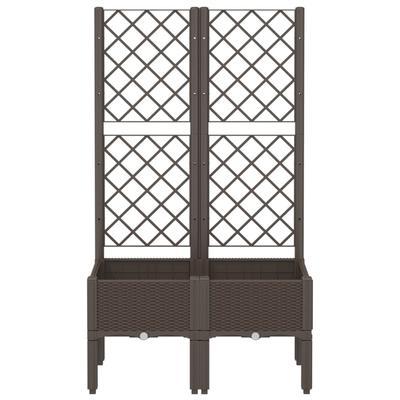 Plant Pot with Trellis Brown 80 X 40 X 142 Cm PP