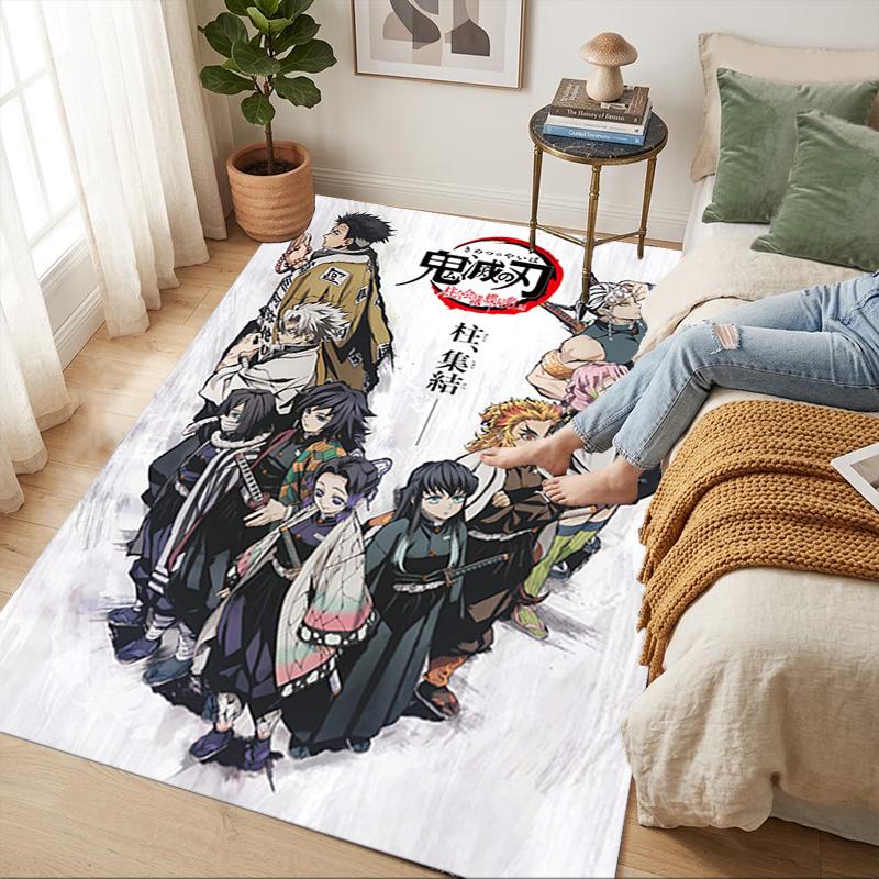 Demon Slayer Living Room Nonslip Area Rug Soft Carpet For Bedroom Game Playroom Sofa Office Home Decor Doormat Christmas Gift C9261271
