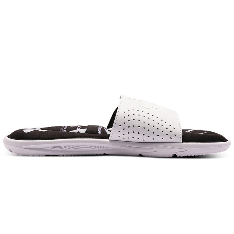 Under Armour Ignite 6 Graphic Strap Slide White Men Sneakers 3024451-101