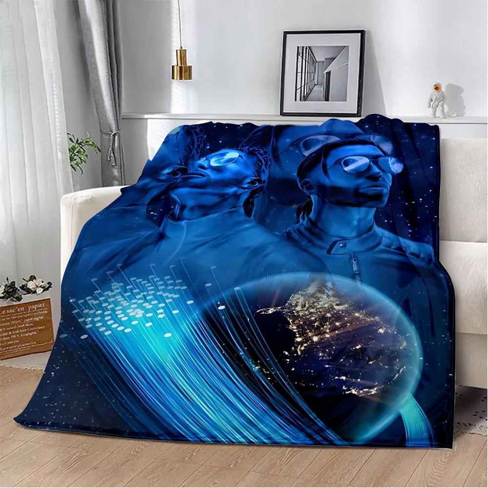 Printed Blanket Picnic Blankets Rapper PNL QLF Singer Warm Blanket Soft and Comfortable Blanket Home Travel Birthday Gift